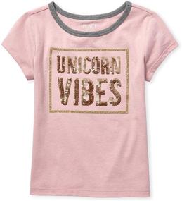 img 1 attached to 👚 Stylish Graphic Sleeve T Shirt for Girls at Children's Place - Tops, Tees & Blouses