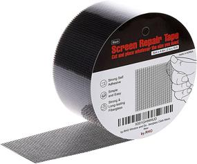 img 4 attached to 🔧 by.RHO Window Screen Repair Kit: XL Black Mesh - 15FT, Waterproof Tape & Strong Adhesive, Ideal for Repairing Window Screen Tears and Holes