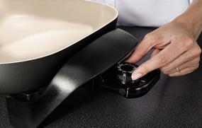 img 4 attached to Review: Oster DuraCeramic Electric Skillet CKSTSKFM12W-ECO, 12-Inch, Black/Creme - Save Time and Cook Effortlessly