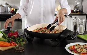 img 2 attached to Review: Oster DuraCeramic Electric Skillet CKSTSKFM12W-ECO, 12-Inch, Black/Creme - Save Time and Cook Effortlessly