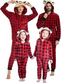 img 4 attached to Festive Reindeer Matching Christmas Pajamas Sleepwear - Create Memorable Holidays!