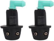 🚗 pair of windshield washer wiper water spray nozzles for 1998-2002 accord s84 co2 logo