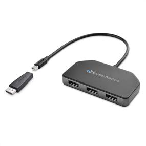 img 4 attached to 🖥️ Cable Matters Triple 4K DisplayPort Splitter: 3-Port Hub for 8K/4K 120Hz HDR Monitors on Windows (Not Mac Compatible)