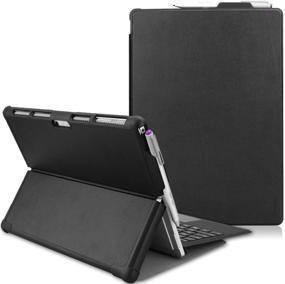 img 4 attached to 📚 ProCase Microsoft Surface Pro 7 / Pro 6 / Pro 5 /Pro 2017 / Pro 4 / Pro LTE Case - Slim Smart Cover Stand Case with Pen Holder & Type Cover Compatibility - Black