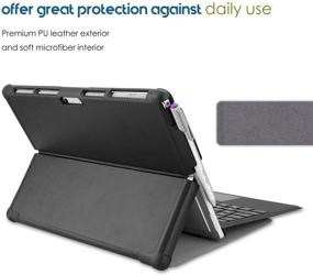 img 1 attached to 📚 ProCase Microsoft Surface Pro 7 / Pro 6 / Pro 5 /Pro 2017 / Pro 4 / Pro LTE Case - Slim Smart Cover Stand Case with Pen Holder & Type Cover Compatibility - Black