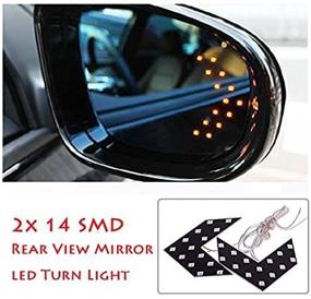 img 3 attached to 🚘 2 Пакета 14 светодиодных сигнальных стрелок LED для автомобиля заднего зеркала сигнала поворота заднего света