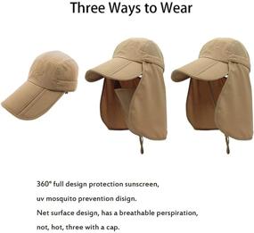 img 1 attached to 🧢 Surblue Neck Face Flap Outdoor Cap: Superior UV Protection Sun Hat for Fishing, Quick-Drying & UPF50+