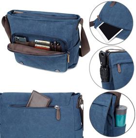 img 2 attached to Messenger Canvas Shoulder Satchel College Laptop Accessories in Bags, Cases & Sleeves