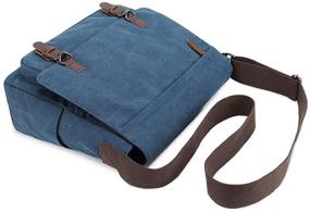 img 3 attached to Messenger Canvas Shoulder Satchel College Laptop Accessories in Bags, Cases & Sleeves