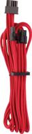 corsair premium individually sleeved pcie (single connector) cables – red logo