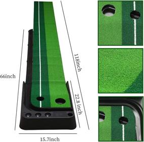 img 2 attached to 🏌️ BOSWELL Indoor Golf Putting Green Mat: Automatic Ball Return, Ideal Golfing Gift for Men, Perfect for Father's Day, Indoor Use and Training Aid with 13 Practice Balls