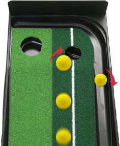 img 3 attached to 🏌️ BOSWELL Indoor Golf Putting Green Mat: Automatic Ball Return, Ideal Golfing Gift for Men, Perfect for Father's Day, Indoor Use and Training Aid with 13 Practice Balls