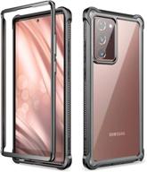 dexnor galaxy note 20 ultra clear case - heavy duty rugged protective cover for 6.9 inch samsung note 20 ultra - black logo