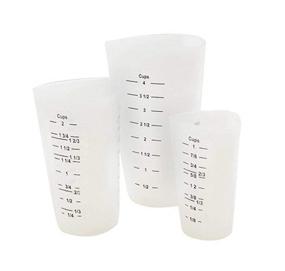 img 4 attached to Versatile Silicone Measuring Cups Set - Includes 1, 2 & 4 Cups for Flexible and Accurate Measurements