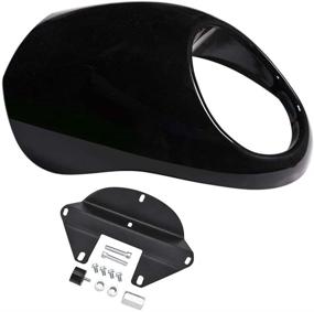 img 2 attached to 🏍️ Enhance Your Harley Sportster Dyna's Look with Amazicha Headlight Black Fairing Mask for 1973-2021 Models