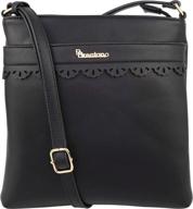 👜 stylish brentano medium crossbody handbag pewter: perfect for on-the-go women in need of crossbody bags logo