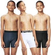 performance active boxer briefs underwear shorts - devops boys (3-pack) logo