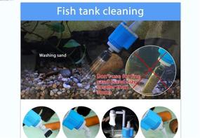 img 3 attached to Upgraded Electric Aquarium Cleaner - Boxtech 12V DC/28W, 6-in-1 Gravel Cleaning 🐠 Kit for Aquariums 10-200 Gallon - Change Water and Wash Sand Filter System