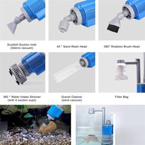 img 2 attached to Upgraded Electric Aquarium Cleaner - Boxtech 12V DC/28W, 6-in-1 Gravel Cleaning 🐠 Kit for Aquariums 10-200 Gallon - Change Water and Wash Sand Filter System