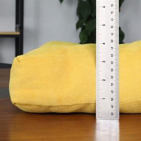 img 2 attached to EGOBUY Yellow Seat Cushion: Tufted Thicken Sitting Pillow for Floor Chair Pad, Meditation, Office & More | 22x22 Inch Square Shape