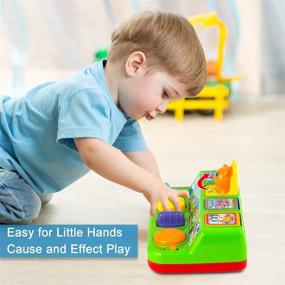 img 2 attached to 🦁 Интерактивная игрушка YEEBAY с выпрыгивающими животными: музыкальная, увлекательная игрушка для детей от 9 до 18 месяцев - 1 года, младенцев, малышей, мальчиков и девочек.