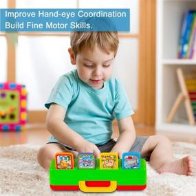 img 1 attached to 🦁 Интерактивная игрушка YEEBAY с выпрыгивающими животными: музыкальная, увлекательная игрушка для детей от 9 до 18 месяцев - 1 года, младенцев, малышей, мальчиков и девочек.