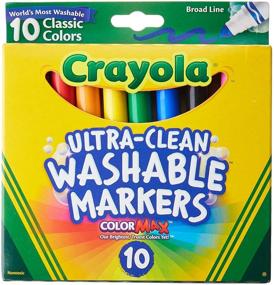 img 3 attached to 🖍️ Vibrant Crayola Ultraclean Broadline Classic Washable Markers - Convenient 2-Pack