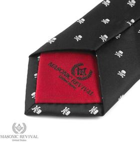 img 1 attached to 💀 Memento Skull Necktie: A Revival of Masonic Styling