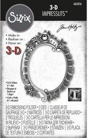 img 2 attached to Sizzix Tim Holtz Floral Frame Impresslit с фольгированной картонкой: создайте потрясающие цветочные дизайны!