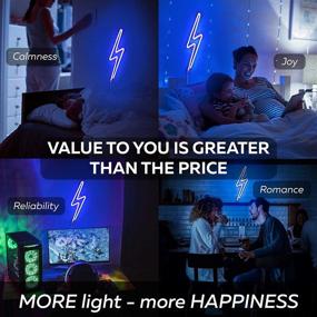 img 2 attached to 💡 LED Lightning Bolt 2.0 Upgrade Neon Lights - Bright & Cute Decorative Light for Walls, Bedrooms, Birthdays - USB Plug & Adapter Included