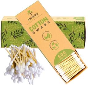 img 4 attached to 🌿 Storetite Organics: Biodegradable Bamboo Cotton Swabs – Versatile, Earth-Friendly 500pcs for Ear Cleaning, Makeup, Pet Care, First Aid, Art & Crafts, Safe & Sustainable with Paper Packaging