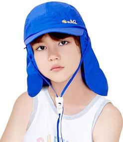 img 4 attached to 🧢 Защитные аксессуары для бейсбола UPF50 с шнуром-свистком для мальчиков - Шапки и Кепки