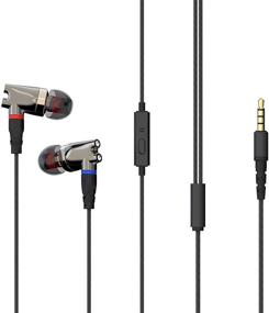 img 3 attached to 🎧 Наушники VOHECHS Triple Driver In-Ear - высокое разрешение, драйверная акустика с ударным звуком, MEMS-микрофон, пульт управления - улучшенное качество звука высокой верности для смартфонов, ПК, планшетов.