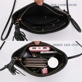 img 2 attached to 👜 Шикарная дизайнерская женская сумка: MK CUTE Organizer LV ручные сумки из роскошной искусственной кожи - компактная перекладина и плечевая сумка для дам.
