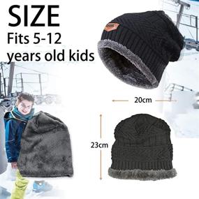 img 2 attached to 🧣 CheChury Winter Warmer: Knitted Outdoor Accessories for Boys