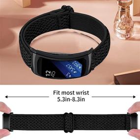 img 3 attached to Krudary Adjustable Elastic Band for Samsung Gear Fit2/ Fit 2 Pro - Soft Stretch Nylon Replacement Strap