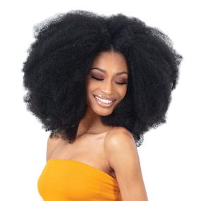 img 4 attached to Enhanced Look: FreeTress Crochet Braids 3X Pre-Fluffed Poppin Twist 20&#34; Bundle (5-Pack, Color 1B)