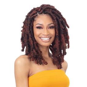 img 2 attached to Enhanced Look: FreeTress Crochet Braids 3X Pre-Fluffed Poppin Twist 20&#34; Bundle (5-Pack, Color 1B)