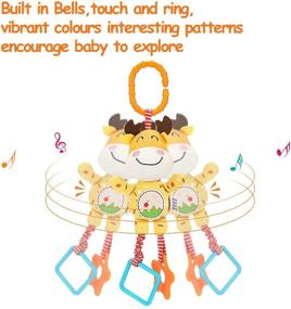img 3 attached to 🎁 TUMAMA Baby Toys for Various Ages, Handbells Baby Rattles - Soft Plush Stroller Car Toys for Early Development, Perfect Infant Gift Set - 4 Pack