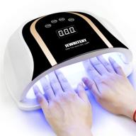 fast drying 120w uv led nail lamp with 4 timer settings - professional gel nail uv light for quick and even curing - auto sensor nail machine with 54 pcs light beads logo