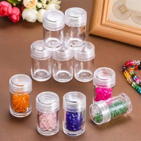 img 2 attached to 📦 Blulu Clear Plastic Bead Storage Containers Set with 30 Pieces Storage Jars: Diamond Painting Accessory Box for DIY Diamond, Nail, and Small Item Organization (1.85 x 1 Inch)