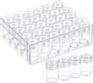 📦 blulu clear plastic bead storage containers set with 30 pieces storage jars: diamond painting accessory box for diy diamond, nail, and small item organization (1.85 x 1 inch) logo