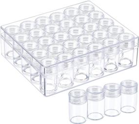 img 4 attached to 📦 Blulu Clear Plastic Bead Storage Containers Set with 30 Pieces Storage Jars: Diamond Painting Accessory Box for DIY Diamond, Nail, and Small Item Organization (1.85 x 1 Inch)