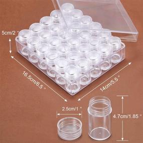 img 3 attached to 📦 Blulu Clear Plastic Bead Storage Containers Set with 30 Pieces Storage Jars: Diamond Painting Accessory Box for DIY Diamond, Nail, and Small Item Organization (1.85 x 1 Inch)