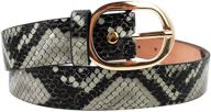 womens snakeskin waistband leather belt - editha women's belt accessories logo