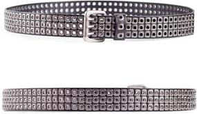 img 2 attached to Mens Leather Biker Belt Studs