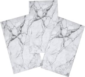 img 2 attached to White Gray Marbleized Dinner Hand Napkins - Pack of 100, 3-Ply Disposable Paper Guest Towels for Bathroom, Powder Room, Wedding Anniversary, Holiday, Birthday Party, Bridal & Baby Shower - Grey Decorative Towels