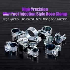 img 1 attached to 🔧 Swpeet 92-Piece Assorted Kit of Zinc Plated Mini Fuel Injection Line Style Hose Clamps - Ideal for Automotive, Agriculture, Plant, and Construction Applications