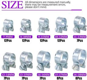 img 3 attached to 🔧 Swpeet 92-Piece Assorted Kit of Zinc Plated Mini Fuel Injection Line Style Hose Clamps - Ideal for Automotive, Agriculture, Plant, and Construction Applications