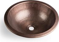 🚽 monarch abode 17094 pure copper hand hammered rotunda dual mount bathroom vanity sink - 16 inch logo